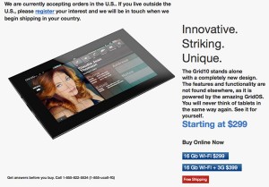 Fusion Garage (of CrunchPad-Joo-Joo Fame) Drops Grid 10 Price by $200 – Only $200 More to Go
