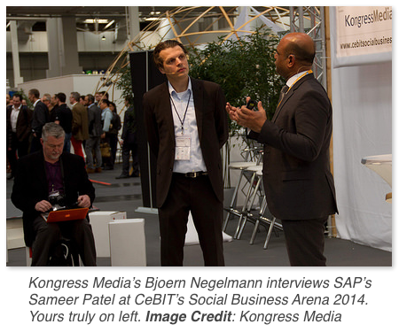 SAP's Sameer Patel at Social Business Arena 2014 SAP's Sameer Patel at Social Business Arena 2014