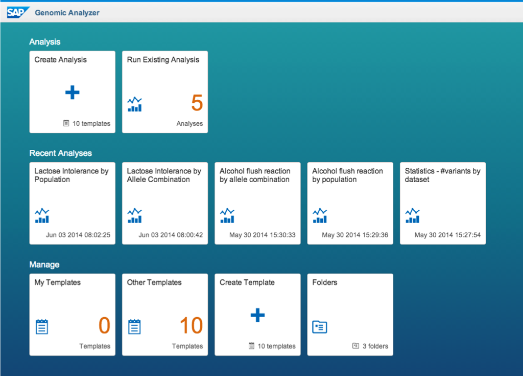 SAP's Genomic Analyzer
